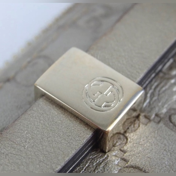 βΌοΈSOLDβΌοΈGUCCI Micro Guccissima Gold Leather Zip Around Wallet πβ€οΈβπ₯ - Picture 4 of 12